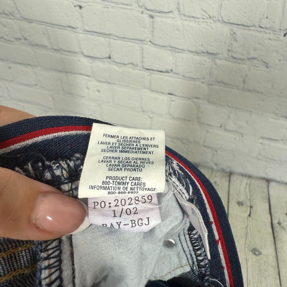 Vintage Tommy Hilfiger Girl Micro Skirt Size 11 Y2K Low Rise Denim 90s Style - Picture 9 of 14